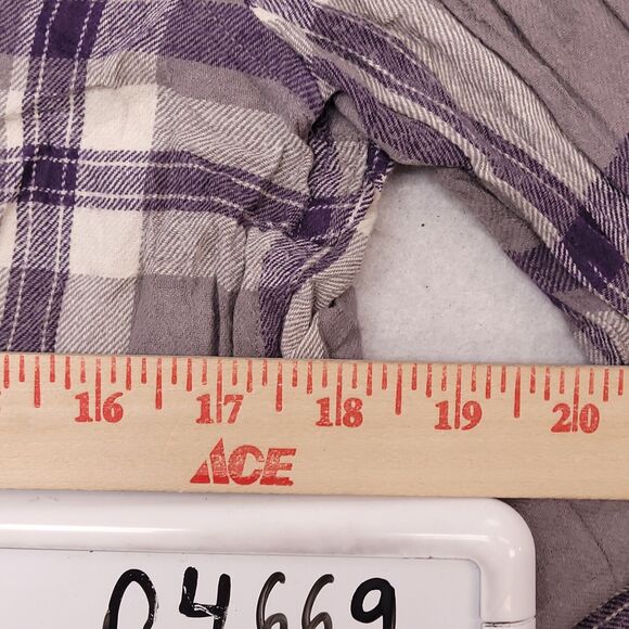 Urban Pipeline Madras Flannel Casual Button Up Shirt Mens Size L Purple Gray - Picture 8 of 10